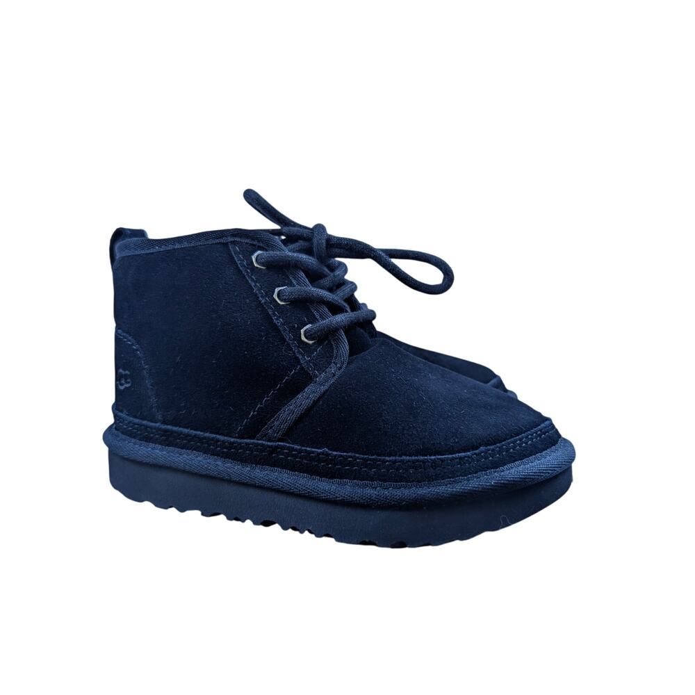 UGG Toddlers 10 Neumel‎ II Boots Black Suede UGG Plush Booties Zip Lace up NWB - Picture 5 of 9
